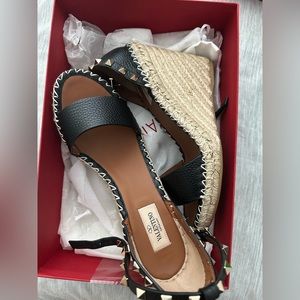 Valentino Garavani Rockstud Wedge Sandal